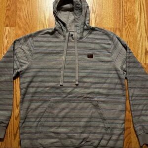 O'Neill Gray and Blue Striped Men's Hoodie